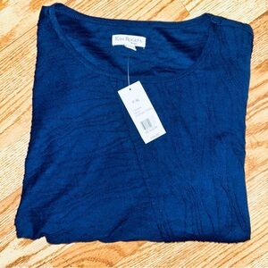 NWT Kim Richard’s Navy Blue 3/4 Sleeves Knot Top Size XL Petite
